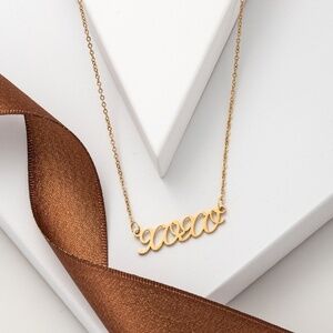 Goldtone XOXO Stainless Steel Necklace